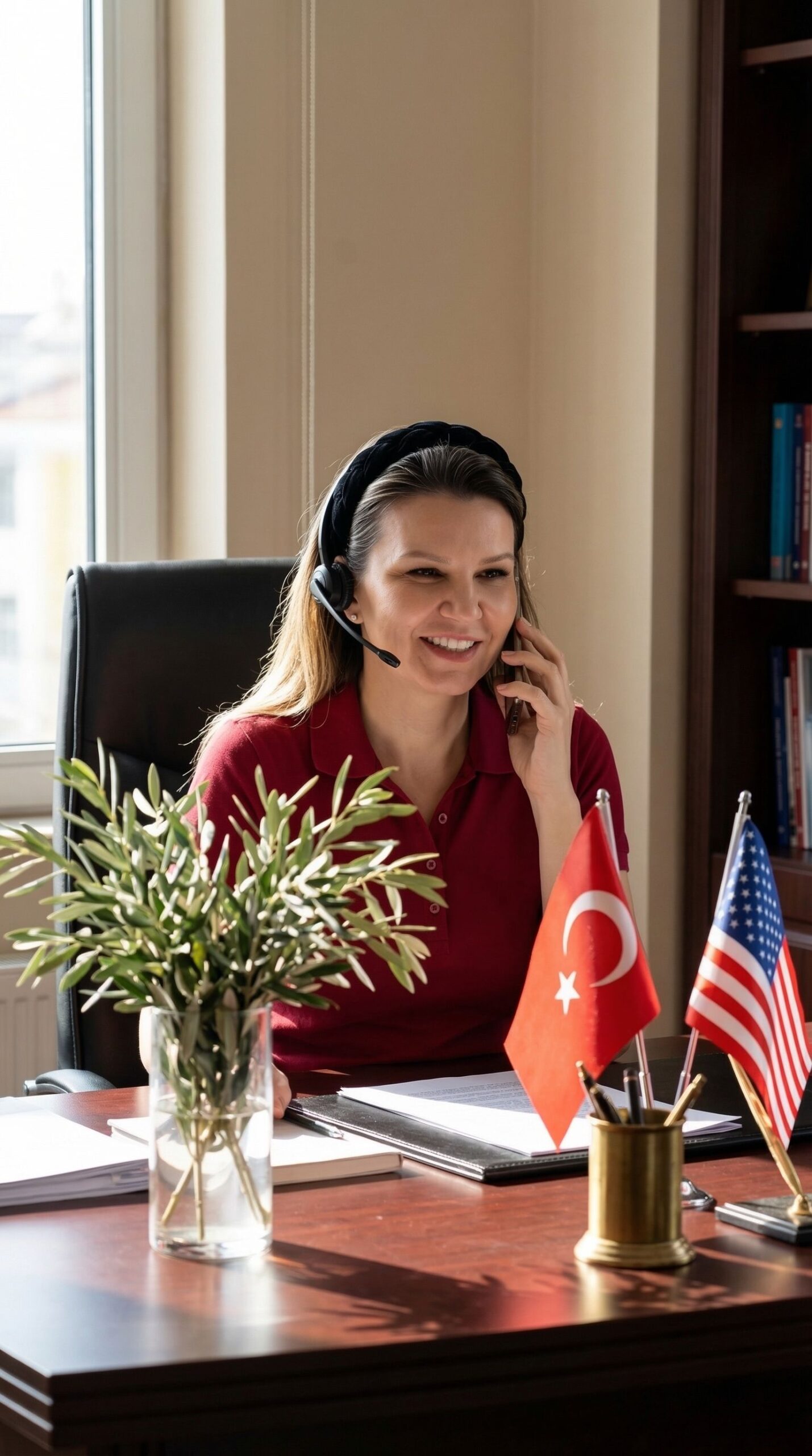 Modern medical consultation room showing a family pedigree chart on a monitor
